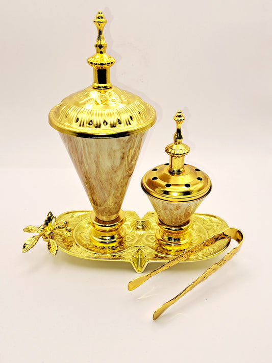 Golden beige censer