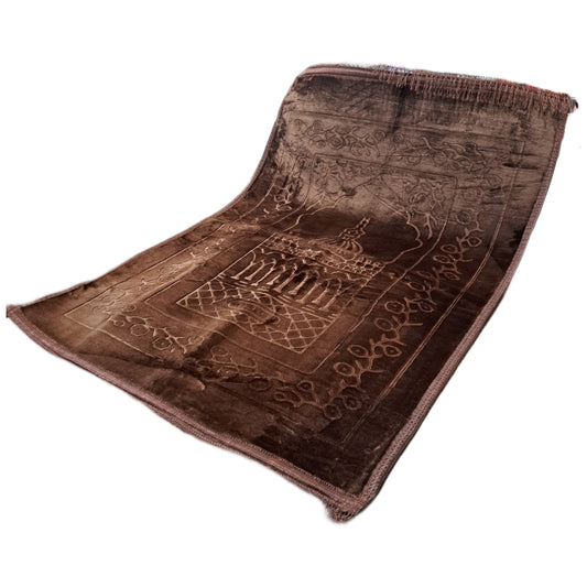 Brown prayer rug