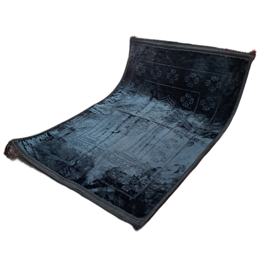 Black prayer rug