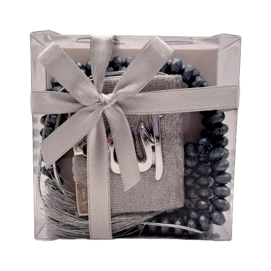 Quran box with Tasbih in gray